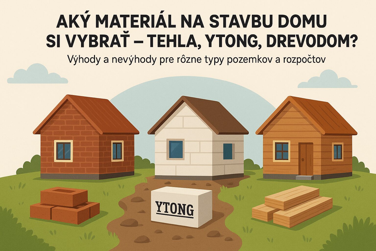 Aký materiál na stavbu domu si vybrať – tehla, Ytong, drevodom?