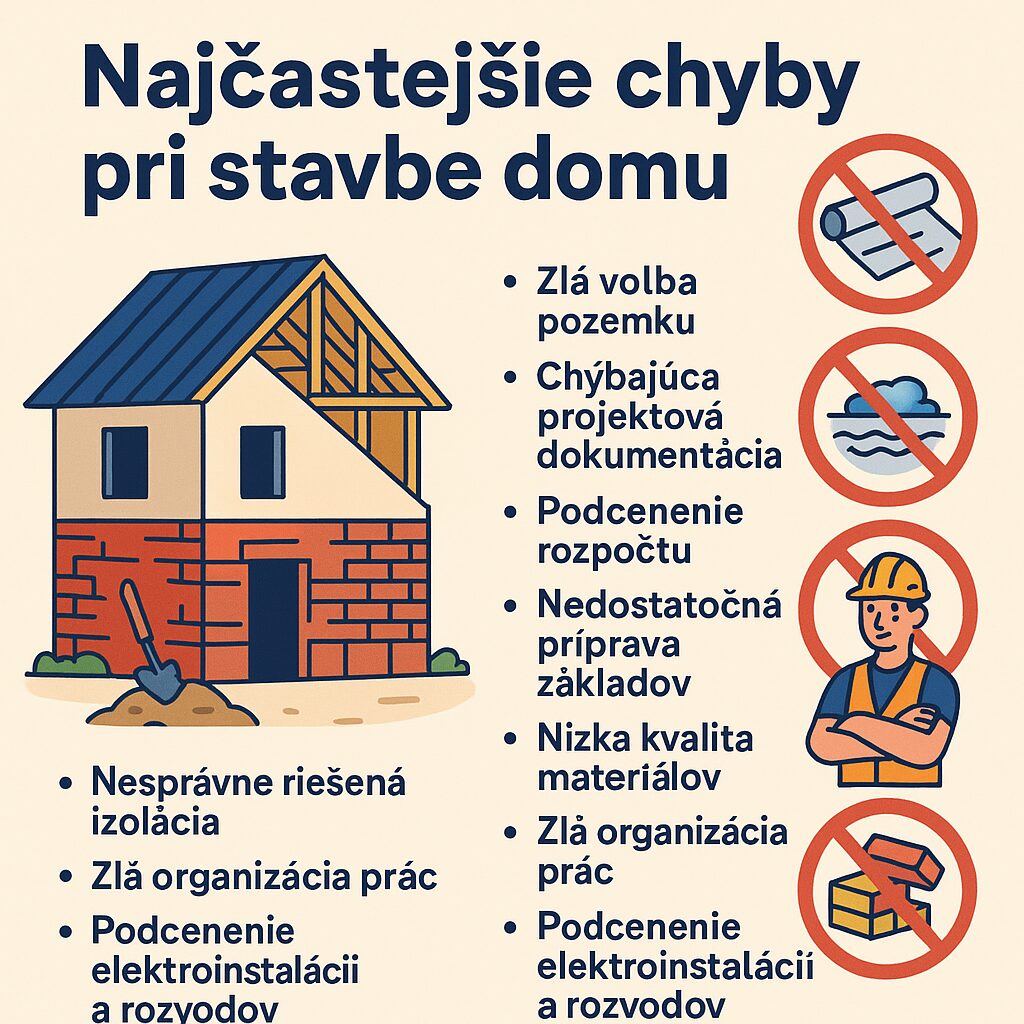 Najčastejšie chyby pri stavbe domu