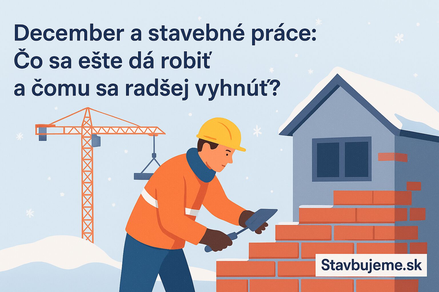 December a stavebné práce: Čo sa ešte dá robiť a čomu sa radšej vyhnúť? 🧱❄️