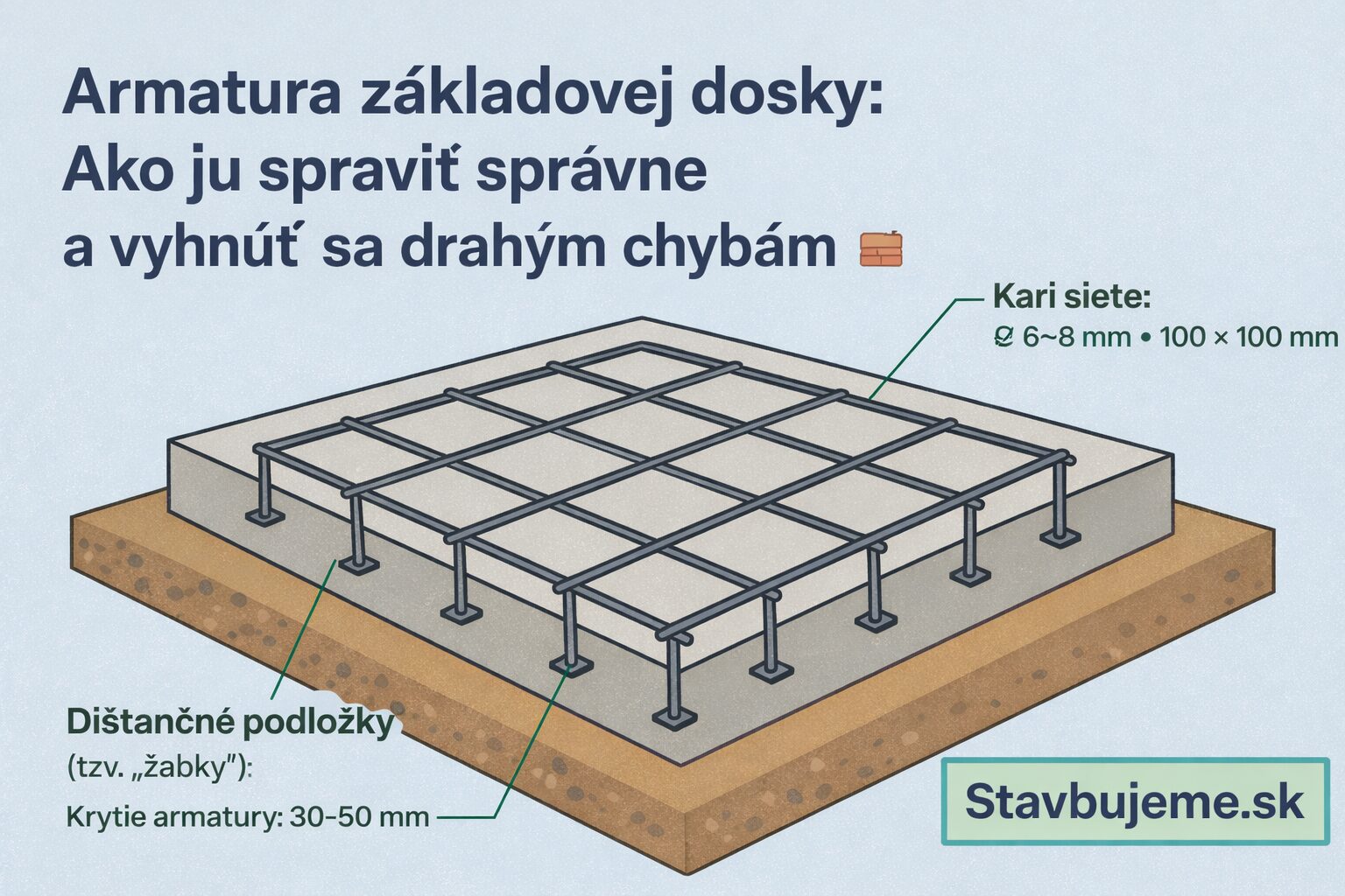 Armatura základovej dosky: Ako ju urobiť správne a vyhnúť sa chybám, ktoré stoja tisíce eur 🏗️