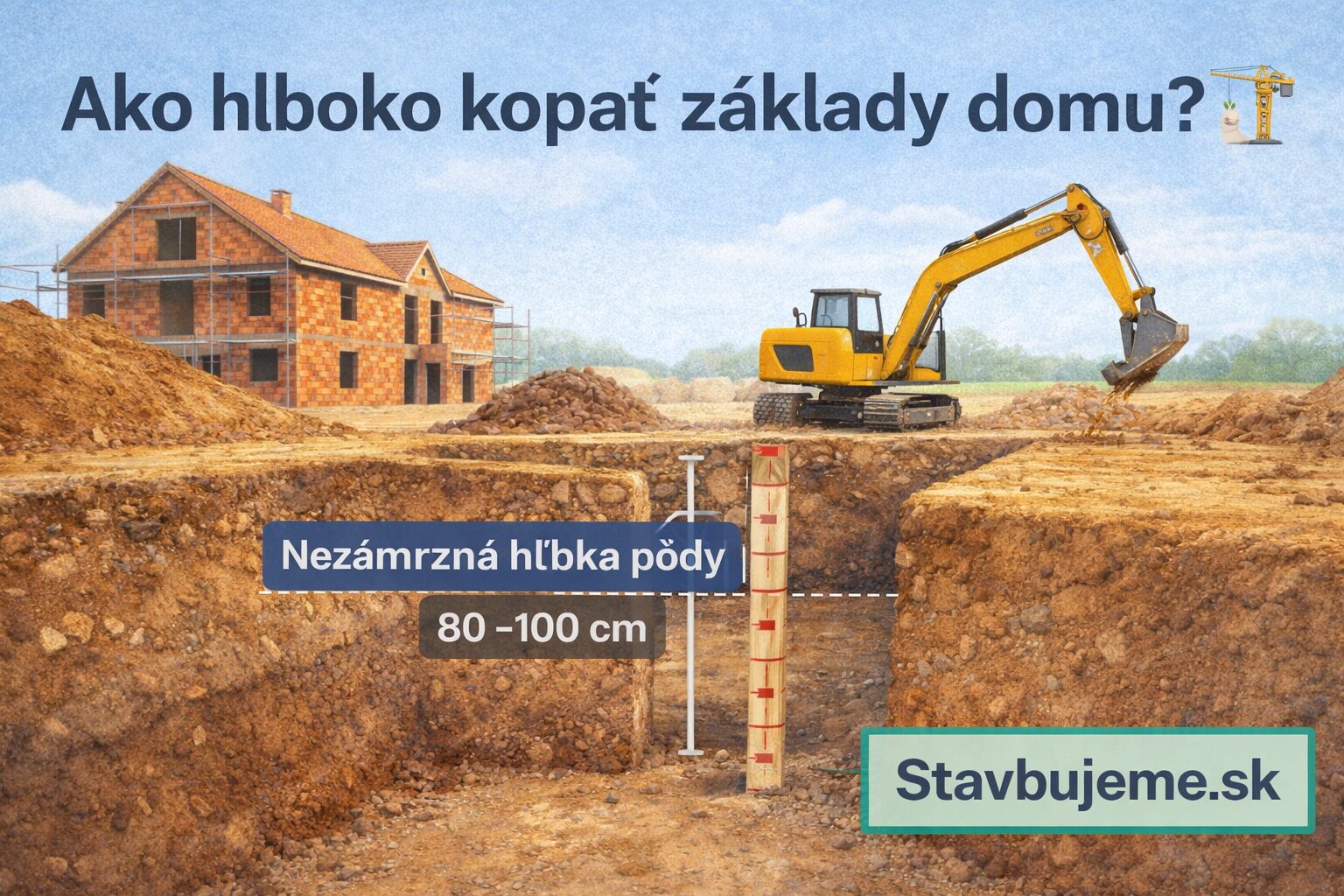 Ako hlboko kopať základy domu? Správna hĺbka rozhoduje o stabilite 🏗️